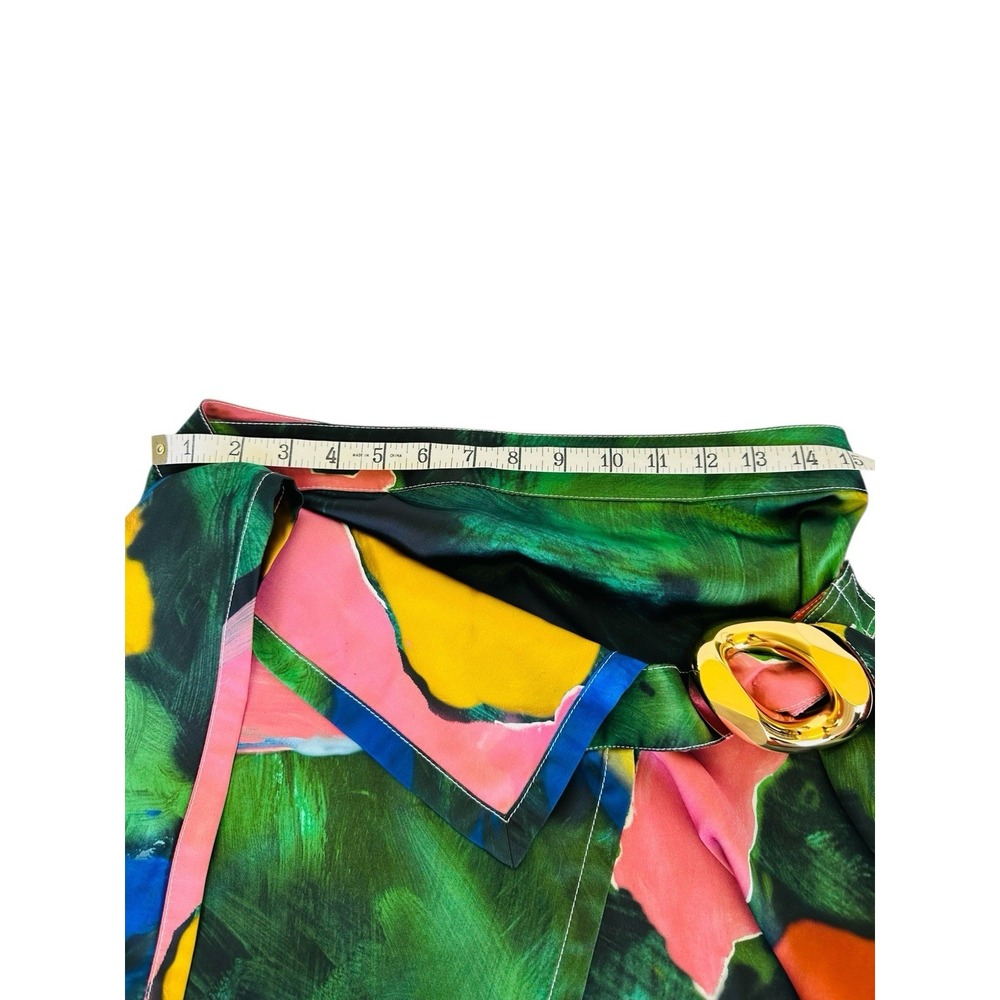 JW Anderson Side Drape Link Skirt Abstract Camo Multi US Size 6 SK011PG084500 - Picture 10 of 16
